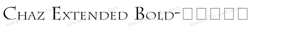 Chaz Extended Bold字体转换